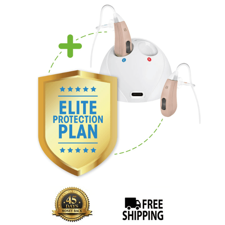 Refurbished: BUNDLE: NANO Sigma Plus Bluetooth OTC Hearing Aids + Elite Protection Plan