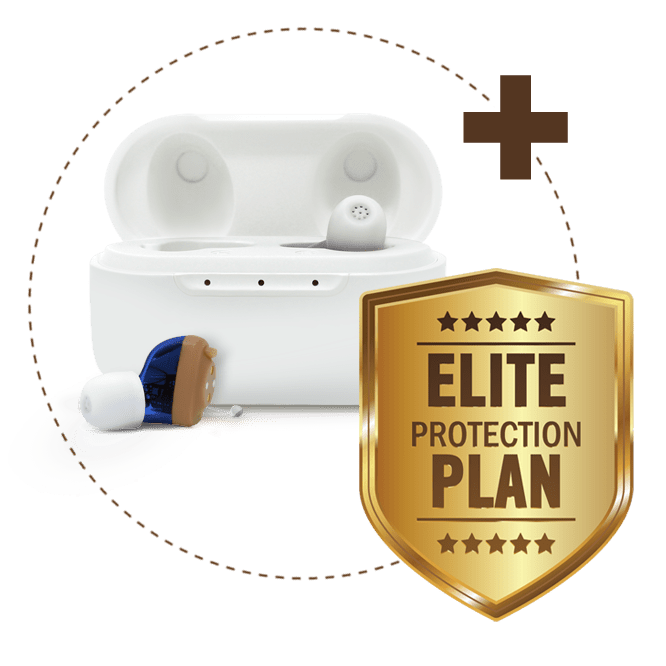 BUNDLE: Nano CIC Recharge Hearing Aids + Elite Protection Plan