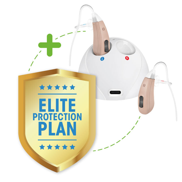 BUNDLE: NANO Sigma Plus Smartphone-Enabled Hearing Aids + Elite Protection Plan