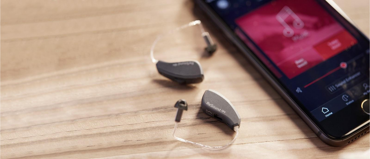 ReSound LiNX Quattro hearing aids with the app.